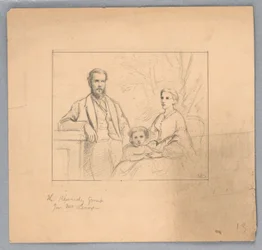 Desenho, Estudo para "Titian Showing", 1872