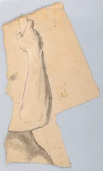 Desenho, Estudo para "Tribute Money", 1852
