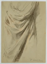 Desenho, Estudo para "Tribute Money", 1852