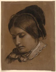 Desenho, A mulher do artista, Sophie, 1853