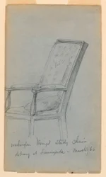 Desenho, Estudo de Washington Irving, 15 de março de 1860