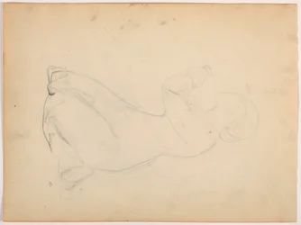 Desenho, Mulher ajoelhada, ca. 1852