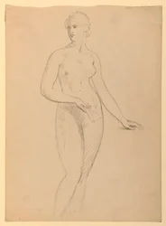 Nu feminino, estudo para retrato da Sra. Henry Schieffelin