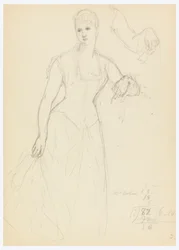 Esboço para um retrato de Bella Worsham