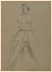 Estudo da Sra. Bingham para "The Republican Court" (Dia de Recepção de Lady Washington)