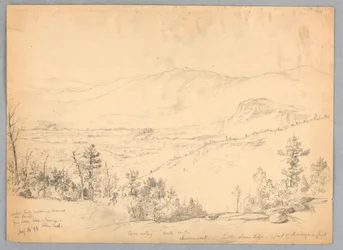 Vista olhando para o sul de Mt. Kearsarge, New Hampshire