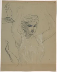 Mulher com as mãos levantadas