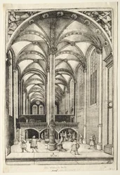 Vista no interior da Igreja de Santa Catarina em Augsburg
