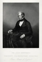 Henry John Temple, terceiro visconde Palmerston, estadista britânico, c1880