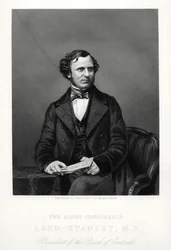 O honorável Edward Henry Stanley, 15º Conde de Derby, estadista britânico, c1880.