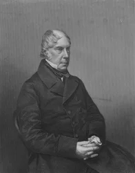 O Honorável Direito O Conde de Aberdeen, KG, década de 1850.