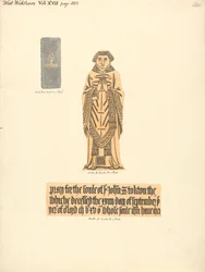 Monumento de Placa de Latão para John Stockton, West Wickham Church