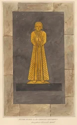 Placa de latão para homem não identificado, Pavimento Chancel da Igreja de Drayton