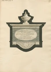 Monumento em memória de Martha, Philip e George Joseph Cocks da Igreja de Acton