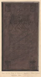 Laje sobre Túmulo de Catarina Filha de Lord Latimer da Igreja East Ham