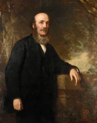 Retrato de Peter Denny (1821-1895), construtor e armador naval de Dumbarton (Escócia). Óleo sobre tela