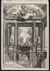 Escadaria no Palácio de Voorst na Holanda.