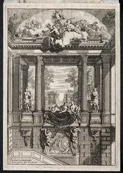 Escadaria no Palácio de Voorst na Holanda