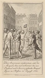 Folha 1 da série para o ensaio «A História da Revolução da América do Norte», de M. C. Sprengel.