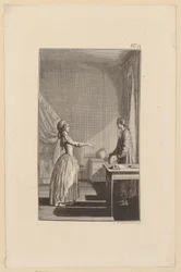 Clarisse acusa Lovelace de a ter deixado desprotegida, de a ter desonrado e de lhe ter roubado toda a paz e virtude