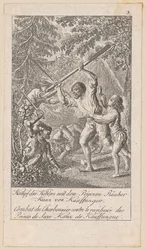 A luta do carvoeiro com o ladrão príncipe, estampa 5 da série «História antiga, medieval e moderna»