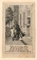 A Retaliação, Ilustração para "Königl: Grosbrit [anian] calendário genealógico para o ano 1780 Lauenberg por J.G. Berenberg"