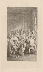 Gravura de cobre da capa de «Gil Blas de Santillana», volume 2