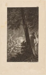 Gravura de cobre da capa de «Gil Blas de Santillana», volume 3