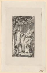 Gravura de frontispício para «Heloise» de Jean-Jacques Rousseau