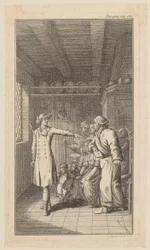Gravura em cobre da capa da obra «O Vigário de Wakefield», de O. Goldsmith