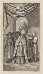 Gravura de frontispício para «Carl von Carlsberg» de Salzmann, quarta parte