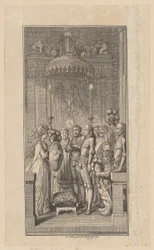 Gravura de frontispício para o romance de cavalaria «Palmerin de Oliva»