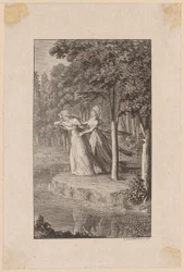 Gravura de frontispício para a revista mensal de Leipzig de 1794