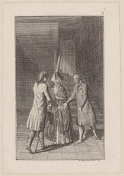 Dois viajantes chegam ao apartamento da dama em Paris