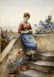 Descascando uma maçã, 1884