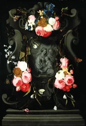 Guirlanda de Flores com a Sagrada Família, 1625-27 (óleo sobre cobre)