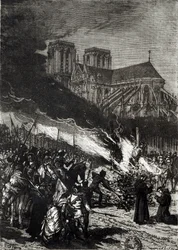 Queima dos Templários, ilustração de "A História da França" por Jules Michelet (1798-1874)