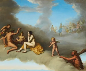 Uma assembleia dos deuses com a apoteose de Hércules