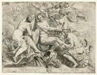 A deificação de Enéias por ninfas e cupidos
