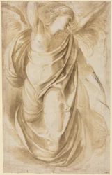 Um anjo, c.1600 (tinta castanha sobre papel)