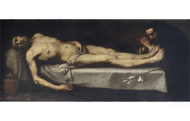 Cristo morto e São Domingos de Guzmán, 1623