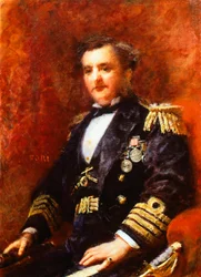 Retrato do Almirante Mervyn Medlycott, de Daniele Ranzoni, óleo sobre tela
