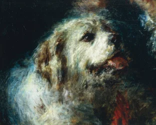 Os meninos Troubetzkoy com um cachorro, de Daniele Ranzoni, detalhe