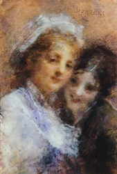 Irmãs Vercesi por Daniele Ranzoni (1843-1889)