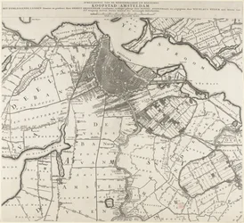 Mapa de Amsterdã e arredores
