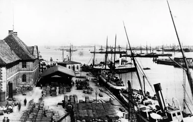 Porto de Copenhaga, c.1880