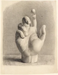 Uma mão, desenhada após gesso