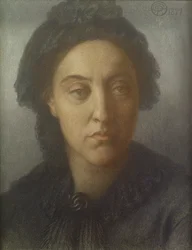 Christina Rossetti, 1877 (giz colorido sobre papel)