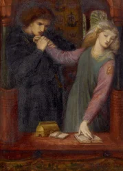 Hamlet e Ophelia, 1866 (aquarela e goma arábica no papel)