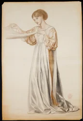 Estudo para um portador de paleta em "Dante" s Dream ", 1873